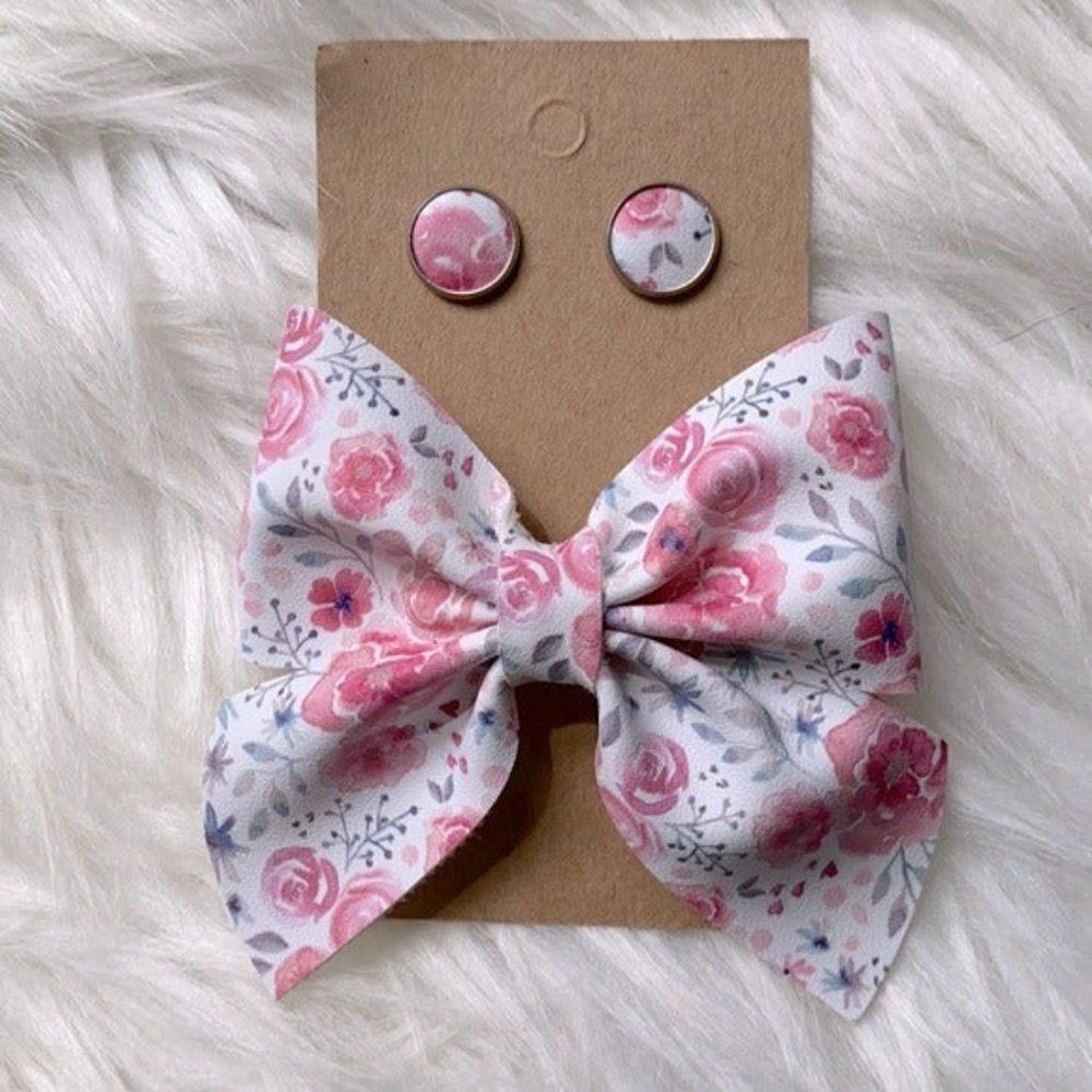 Earring and Hair bow set